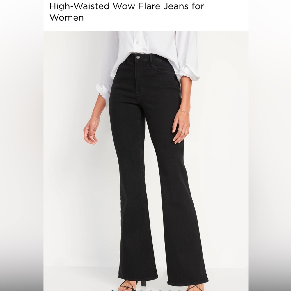 Old Navy High-Rise Flare Black Jean